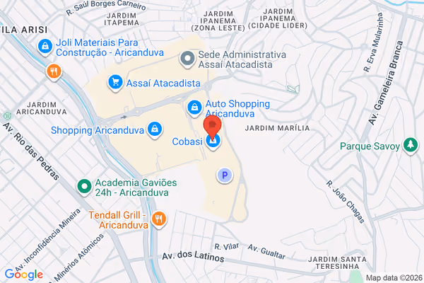 Mapa da localização - Aricanduva