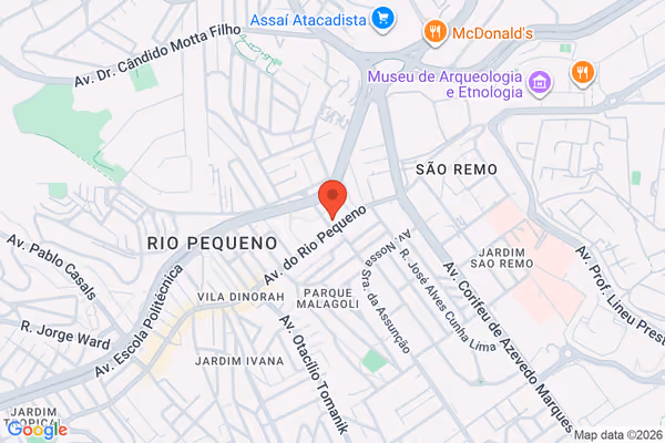 Mapa da localização - Rio Pequeno